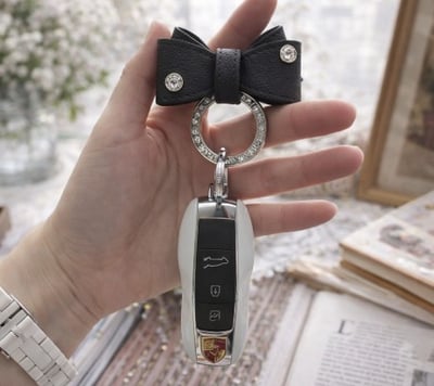 蝴蝶結水鑽鑰匙圈5