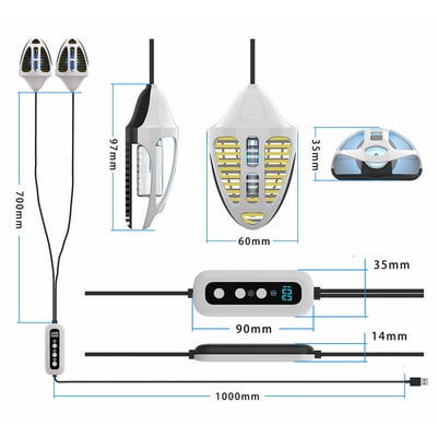 多功能殺菌消毒器 紫外線鞋子殺菌器 紫外線烘鞋器 紫外線殺菌消毒器 DIY消毒箱 【保固一年】11