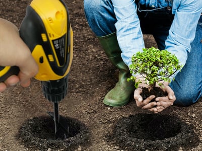 園藝種植必備神器【訂製改良款】土鑽頭 地鑽頭 (直徑：8cm X 長度：30cm) 三螺旋 / 實心軸 / 三角扁鑽頭3