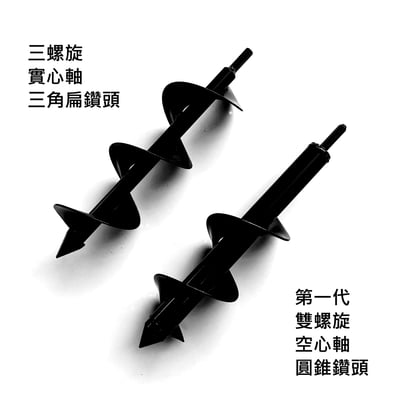 園藝種植神器【訂製改良款】土鑽頭 地鑽頭 (直徑：8cm 長度：30cm) & (直徑：4cm 長度：22cm) 各1支2