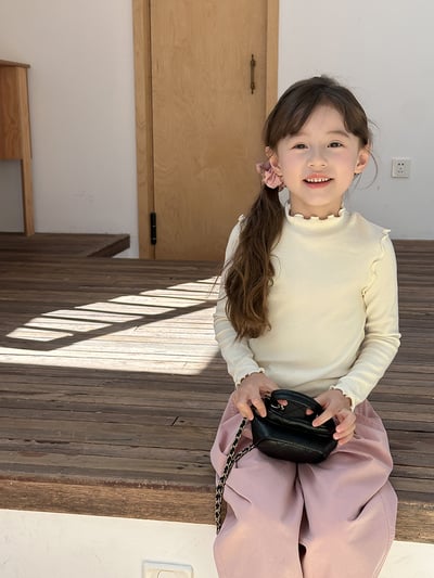 百搭木耳捲邊上衣(4色)5