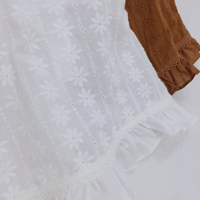 簍空刺繡押花背心3