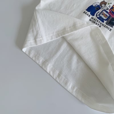 簡約白色圖案T恤7