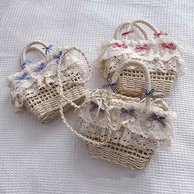 蕾絲蝴蝶結編織包1