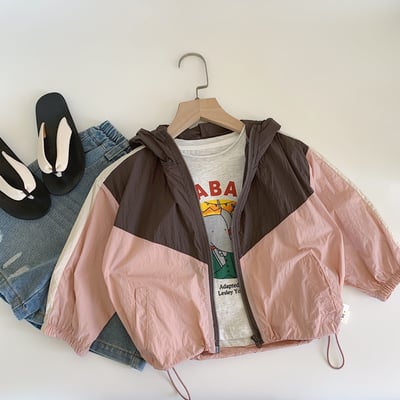 撞色拉鍊防曬外套3