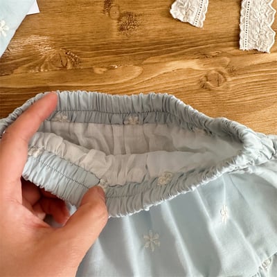 刺繡小花蕾絲雕花套裝10