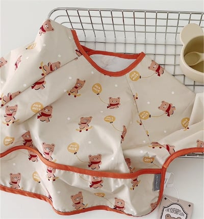 防髒防水畫畫吃飯圍兜9