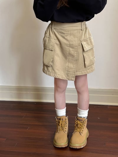 個性口袋工裝褲裙(3色)2