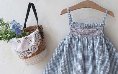 細肩格紋吊帶連身裙11