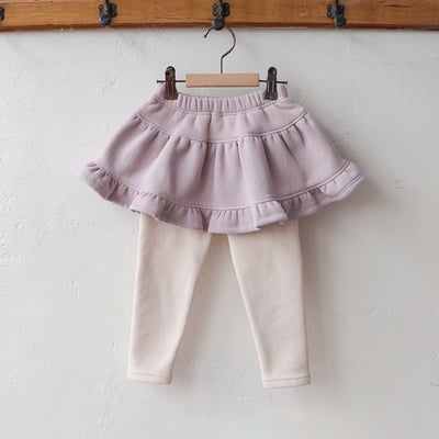 甜美配色假兩件裙褲-粉 尺寸1105