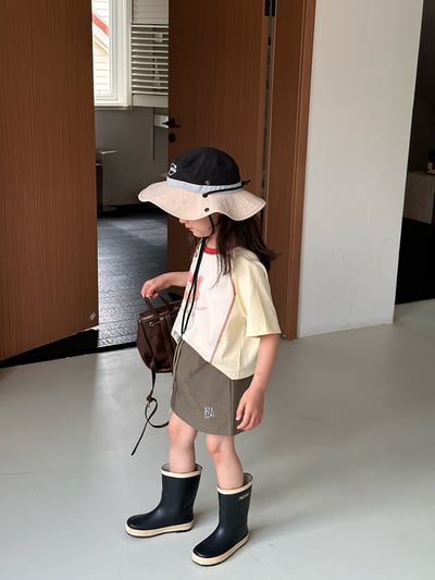 撞色拼袖甜點短版上衣4