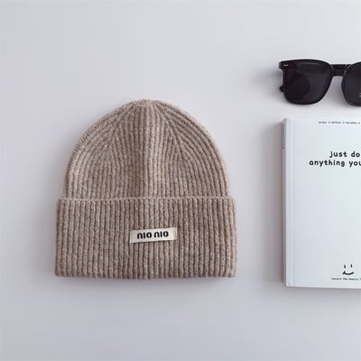 日系小布標兒童毛帽4