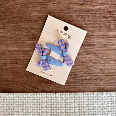 撞色蝴蝶結髮夾2