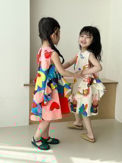 童趣繽紛荷葉背心洋裝3