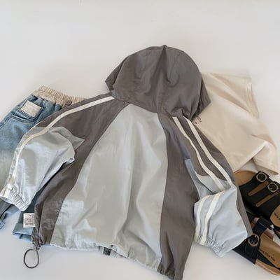 夏日拼色防曬外套4