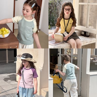 彈力修身拼袖上衣1