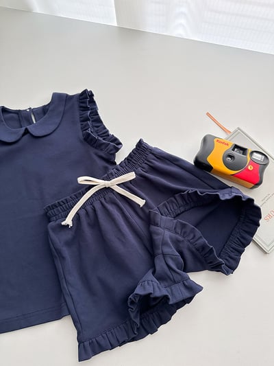 娃娃領花邊套裝9