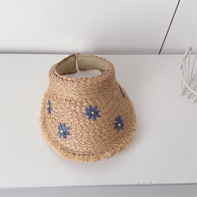 兒童小花空頂草帽2