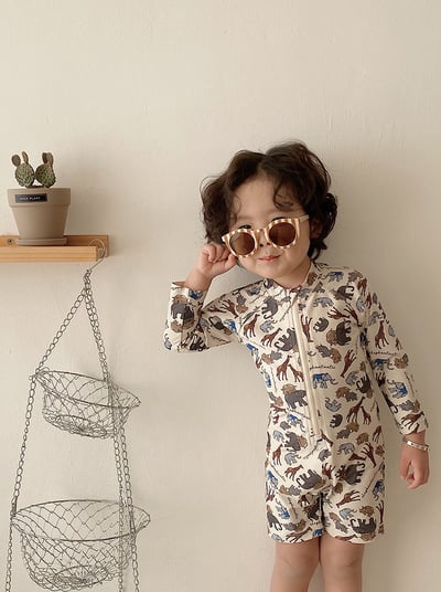 男童連身泳衣含帽8