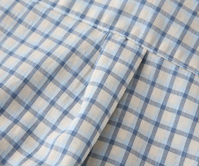 清新藍格紋襯衫系親子裝8