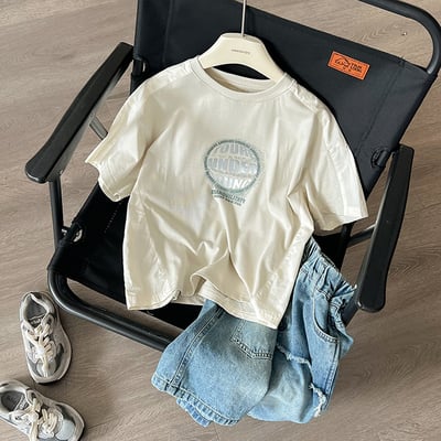 拼接字母短袖T恤3