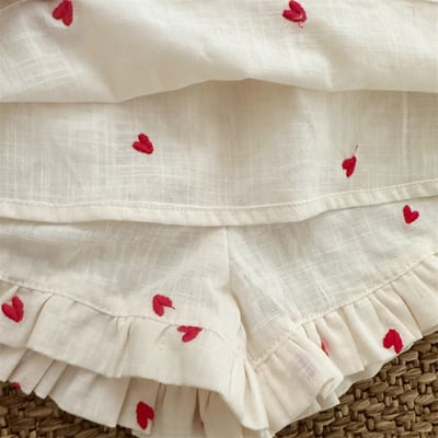 愛心飛袖無袖短褲套裝6