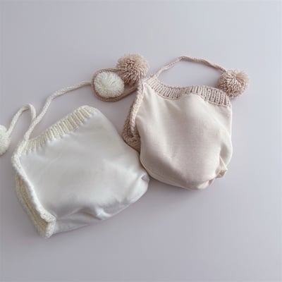 可愛毛球護耳毛線帽4