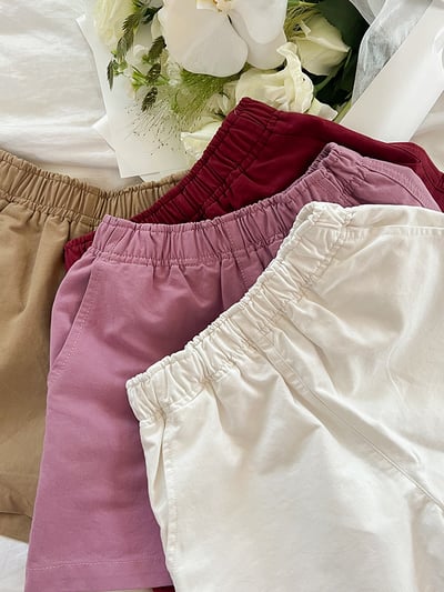 百搭素色口袋短褲10