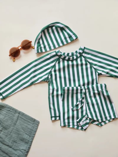 男童兩件式泳衣含帽3