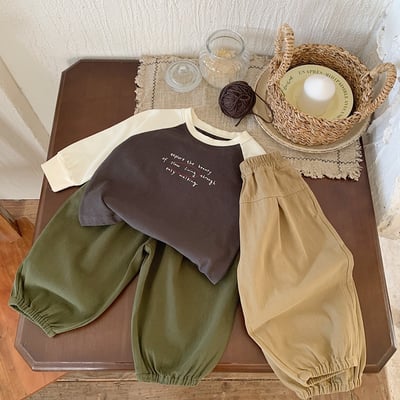 日系寬鬆收腳褲3