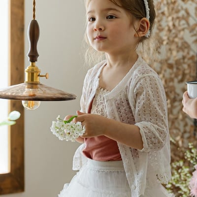 甜美花邊簍空小外套2