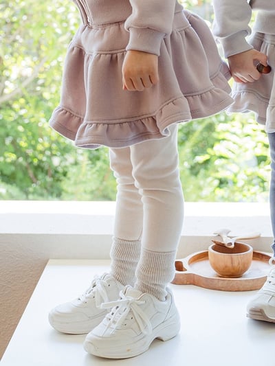 甜美配色假兩件裙褲-粉 尺寸1103