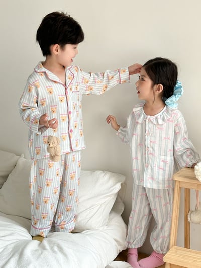 純棉紗布長袖家居服5