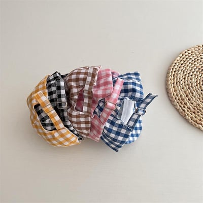 糖果色棋盤格鴨舌帽5