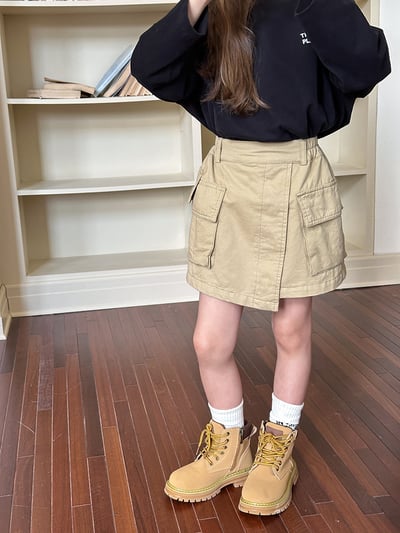 個性口袋工裝褲裙(3色)9