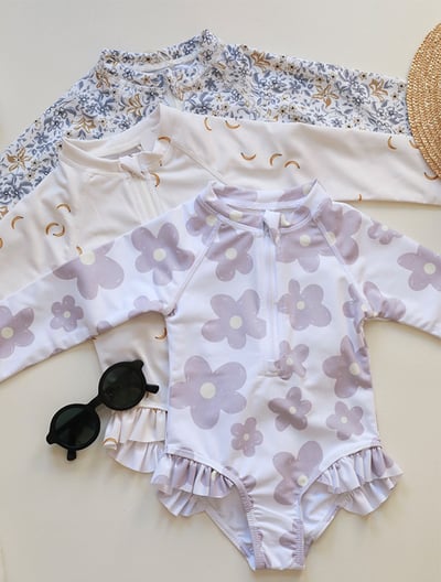 女童長袖拉鍊泳衣含帽7