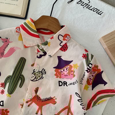 繽紛卡通花襯衫3