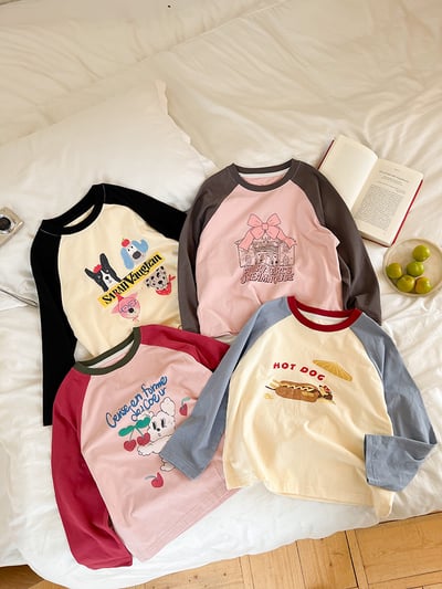 拼袖卡通上衣(3款)5