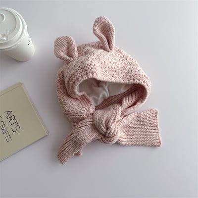 立體動物耳朵圍巾毛帽8