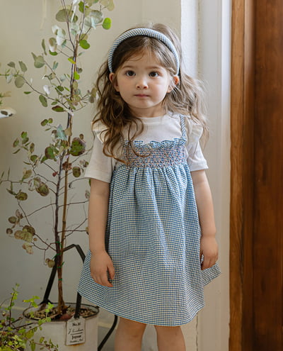 細肩格紋吊帶連身裙5