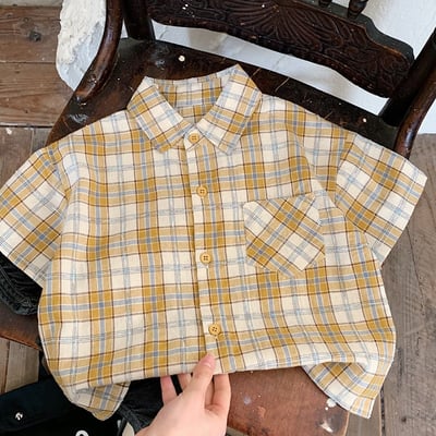 黃色格子襯衫2