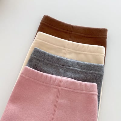 小熊貼布加絨長褲-90.100現貨4