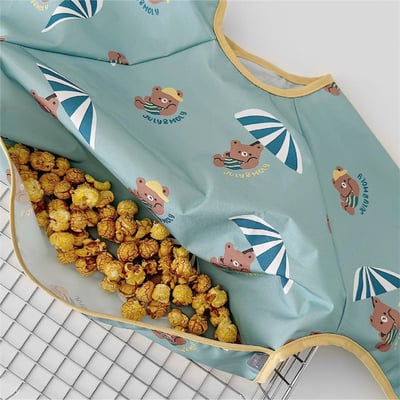 防髒防水畫畫吃飯圍兜8