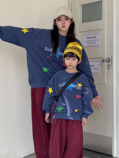 字母星星圓領上衣(大人)3