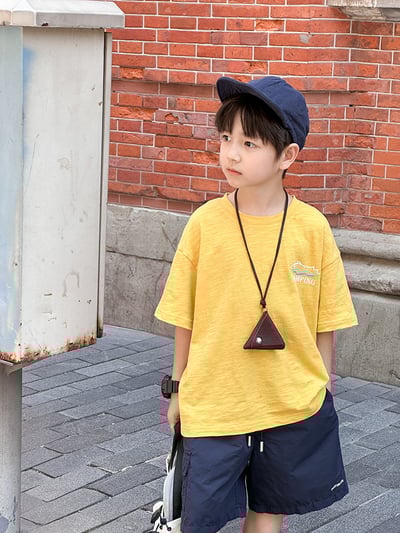 竹節棉字母卡通T恤5