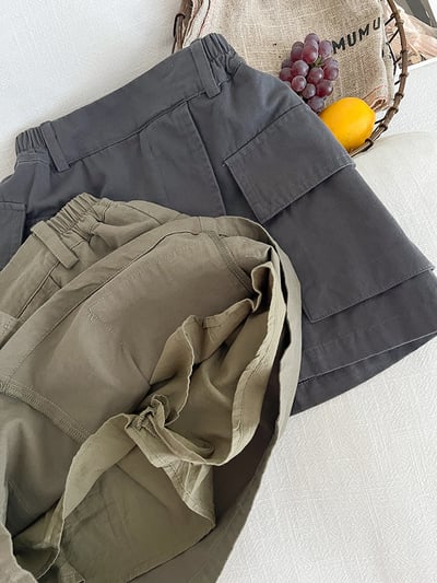 個性口袋工裝褲裙(3色)7