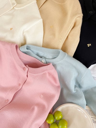 刺繡樱桃針織外套8