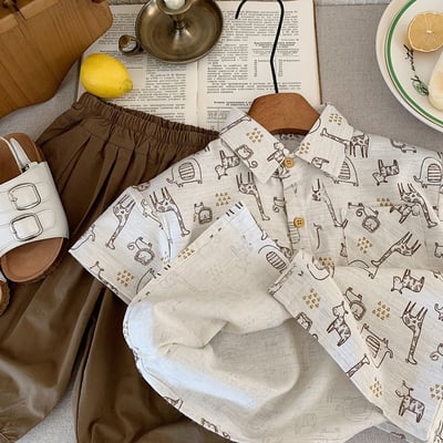 滿版動物休閒襯衫6