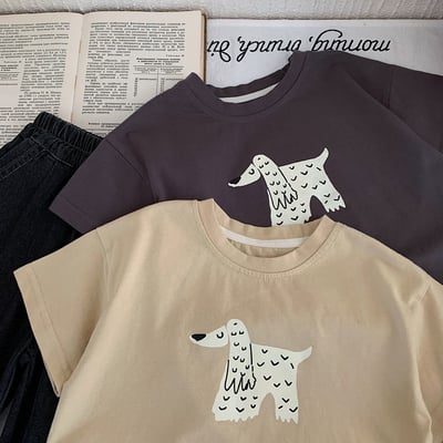 長毛狗狗卡通T恤2