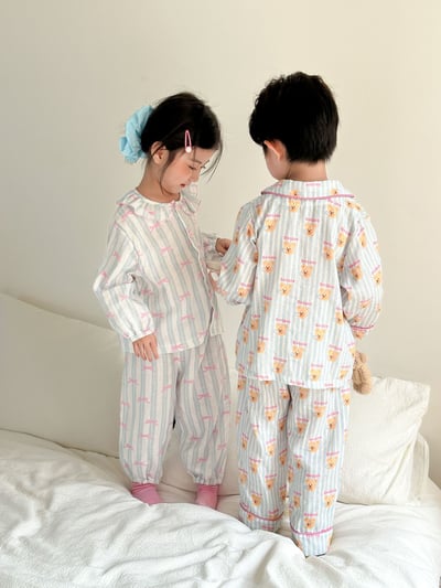 純棉紗布長袖家居服3